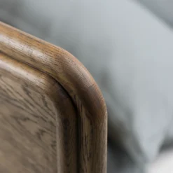 Carlton Bed By De La Espada -Finest Furniture Shop 061CarltonBedbyJasonMillerinblackoiledoakandByram471fabric detail12 whitebkgrnd