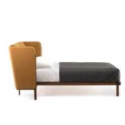 Dubois Bed Low Headboard With Tables By Luca Nichetto 9 Dubois Bed Low Headboard With Tables By Luca Nichetto -Finest Furniture Shop 112LowDuboisBedbyNichettoinwalnutwithVidarandCanvasfabric side whitebkgrnd