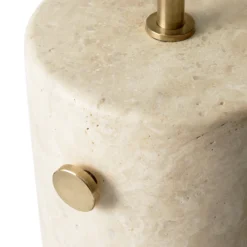 JWDA Floor Lamp By Menu -Finest Furniture Shop 1840619 JWDA Floor Lamp Travertine Brushed Brass close up