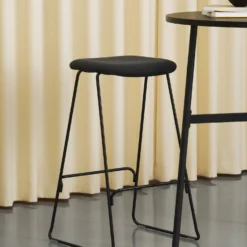 Just Bar Stool Upholstered By Normann Copenhagen 8 Just Bar Stool Upholstered By Normann Copenhagen -Finest Furniture Shop 2020 Just Barstool 65cm Full Uph Black Steel UDA25 01