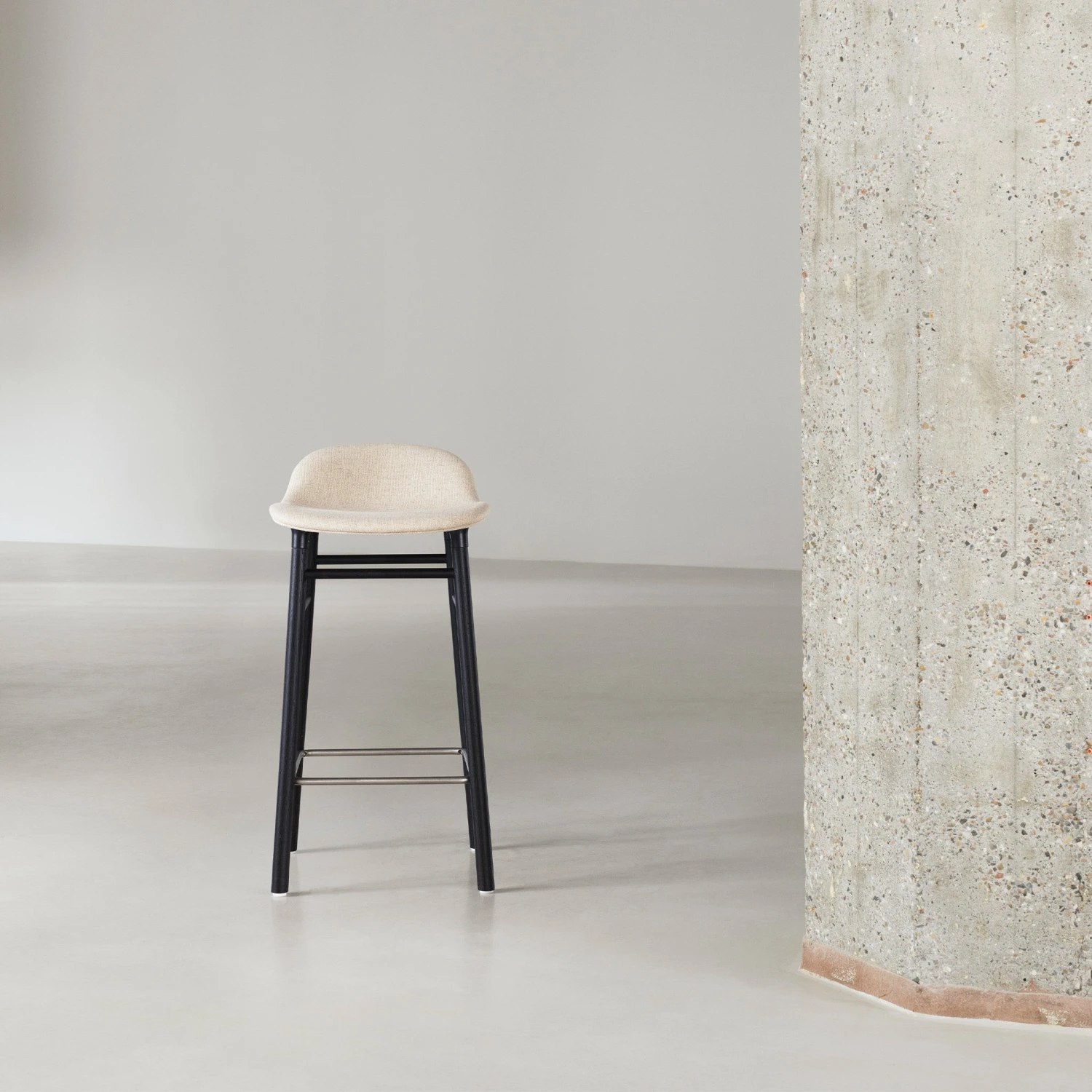 Form Bar Stool Upholstered With Wooden Base By Normann Copenhagen 5 Form Bar Stool Upholstered With Wooden Base By Normann Copenhagen - Image 5