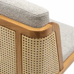 Throne Dining Chair With Rattan By Autoban -Finest Furniture Shop 272ThroneDiningChairwithRattanOiledoakandMoss005