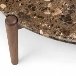 Sidekicks Coffee Table Terrazzo By Ilse Crawford -Finest Furniture Shop 456GMSidekicksLargeCoffeeTablebyStudioilseinDanishoiledwalnutandCastanhoterrazzo detail1 whitebkgrnd