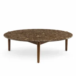 Sidekicks Coffee Table Terrazzo By Ilse Crawford -Finest Furniture Shop 456GMSidekicksLargeCoffeeTablebyStudioilseinDanishoiledwalnutandCastanhoterrazzo whitebkgrnd 2