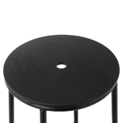 Circa Barstool By Normann Copenhagen -Finest Furniture Shop 506071 Circa Stool 45cm Black Steel Black Oak 03