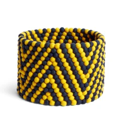 Bead Basket By Hay -Finest Furniture Shop 508451 Bead Basket yellow chevron