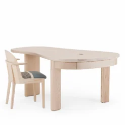 Twenty-Five Desk With Drawer By De La Espada Atelier 18 Twenty-Five Desk With Drawer By De La Espada Atelier -Finest Furniture Shop 683QTwenty FiveDeskwithDrawerbyDeLaEspadaAtelierinwhiteoiledashwithTwenty FiveArmchairwithMantaGil whitebkgrnd