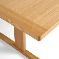 Passerelle Table Timber Tabletop By Hay -Finest Furniture Shop 9462151009000 PasserelleTablewblacqueredoakframeandedgeinkblackpowdercoatedcrossbar03