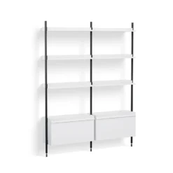 Pier System Combination 132 - 2 Columns By Hay 17 Pier System Combination 132 - 2 Columns By Hay -Finest Furniture Shop 946714 PierSystem132PSwhitepowdercoatedsteelblackanodisedprofiles