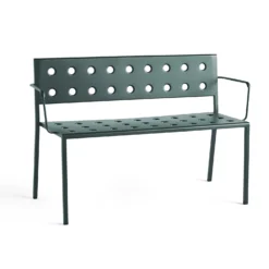 Balcony Dining Bench By Ronan And Erwan Bouroullec For Hay -Finest Furniture Shop AB826 B680 AH19 BalconyDiningBenchw.armdarkforestpowdercoatedsteel