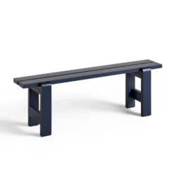 Weekday Bench By Hannes & Fritz For Hay -Finest Furniture Shop AD126 C954 AM96 WeekdayBenchL140xW23xH45cmsteelbluewblacqueredpinewood