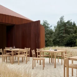 AH502 Outdoor Dining Armchair By Alfred Homann -Finest Furniture Shop AH502 AH501 AH902 teak untreated detail b4647a16 4940 41e4 81ac ed0cbbd98b26