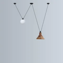 Les Acrobates De Gras N°324 By La Lampe Gras -Finest Furniture Shop AMB 25 N324 BL GL 175 RAW COP