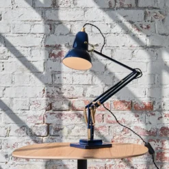 Original 1227 Brass Desk Lamp By Anglepoise -Finest Furniture Shop AnglepoiseOriginal1227BrassDeskLampInkBlue1