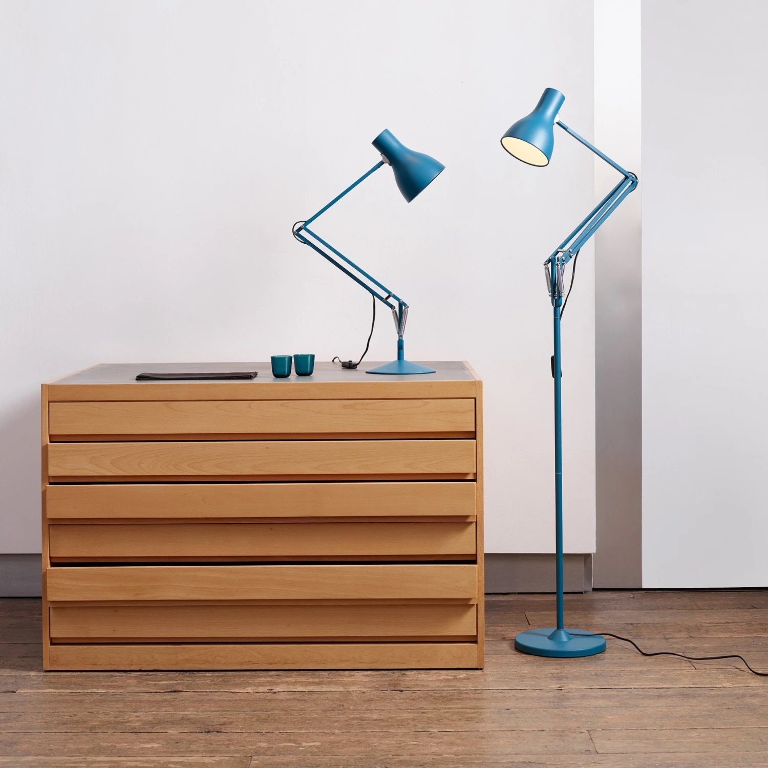 Type 75 Floor Lamp Saxon Blue Edition By Margaret Howell For Anglepoise 2 Type 75 Floor Lamp Saxon Blue Edition By Margaret Howell For Anglepoise - Image 2