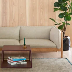 Arbour Sofa 3 Seater By Hay -Finest Furniture Shop Arbour3SeaterHallingdal220oiledwaxedoak Bernardrawcanvasmattlacquer TapisRuggreen EiffelCoffeeTable