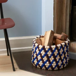 Bead Basket By Hay -Finest Furniture Shop Bead Basket burgundy basket weave