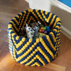 Bead Basket By Hay -Finest Furniture Shop Bead Basket yellow chevron