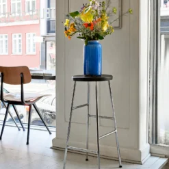 Cornet Bar Stool By Hay -Finest Furniture Shop CornetBarStoolH75blackoakseatchromebase ResultChairwblacqueroakbackandseatblackbase