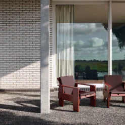 Crate Seat Cushions By Rietveld Originals X HAY -Finest Furniture Shop CrateLoungeChairironredwblacqueredpinewood CrateFoldingCushionironred 004d7440 9a18 4595 a0f7 eb2fc048f8e1