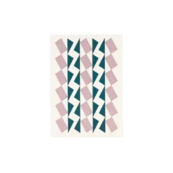 Dancers Letterpress Card - Green And Mauve By Esme Winter