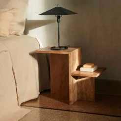 Distinct Side Table By Ferm Living -Finest Furniture Shop DarkTravertineDistinctSide