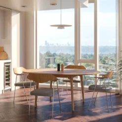 Case Dulwich Round Extending Table By Matthew Hilton -Finest Furniture Shop DulwichRoundExtendingTableOakLifestyle675Chair