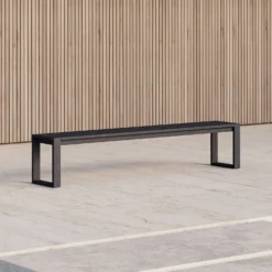 Eos Communal Bench By Case -Finest Furniture Shop Eos Communal Bench Black Angled Styleshot