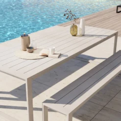 Eos Communal Table By Case 10 Eos Communal Table By Case -Finest Furniture Shop Eos Communal Table White Angled Styleshot