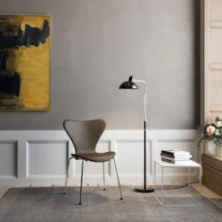 Kaiser Idell Luxus Floor Lamp By Fritz Hansen -Finest Furniture Shop FH 3107 Essential Leather Stone KaiserIdell 6580 F Black PK71 White