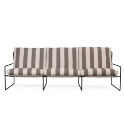 Desert Sofa 3 Seater By Ferm Living -Finest Furniture Shop FLBlackStripes a50524d1 689f 4990 8694 034fd1d8dd56