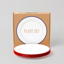 Plate Set By Falcon Enamelware
