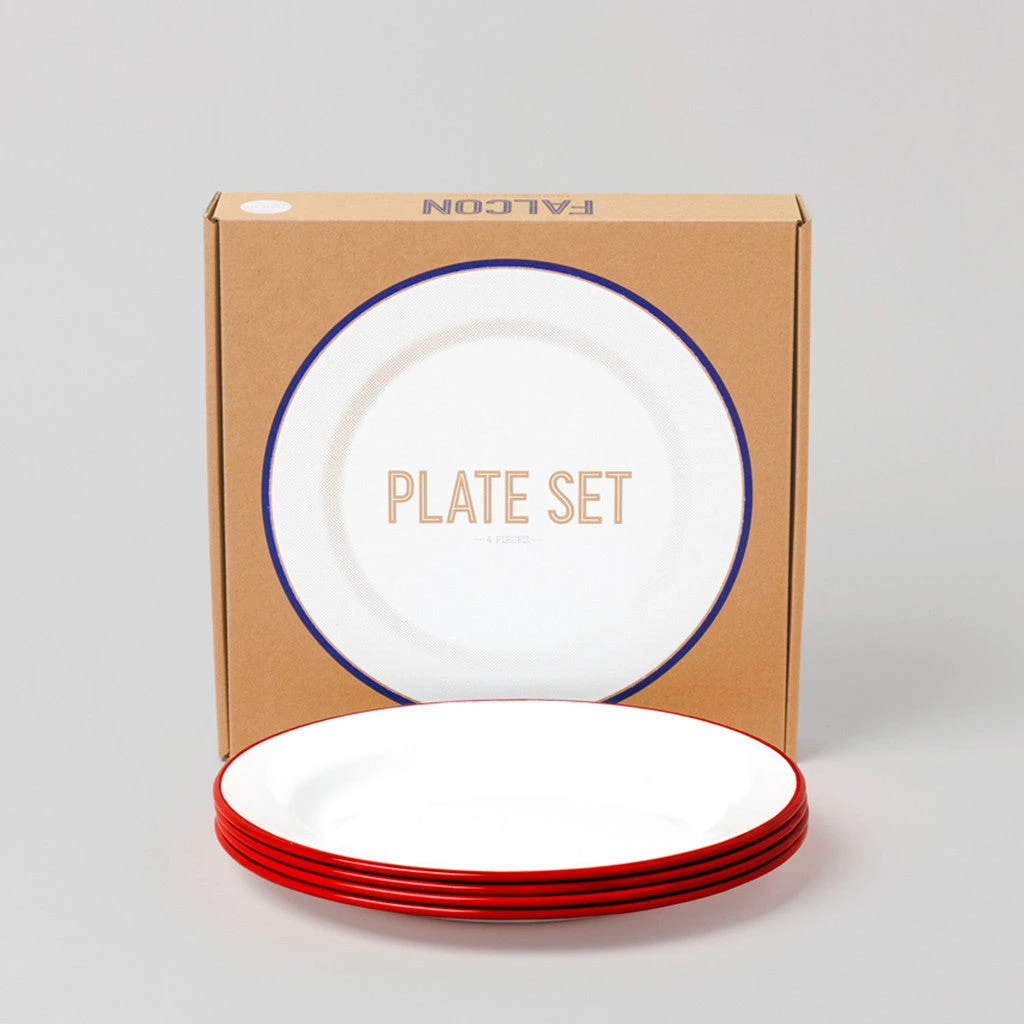 Plate Set By Falcon Enamelware 1 Plate Set By Falcon Enamelware