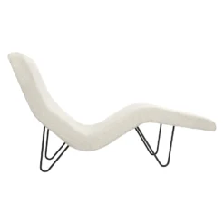 GMG Chaise Longue By Greta Grossman For Gubi -Finest Furniture Shop GMG ChaiseLongue 4 Leg FullyUpholstered Black Dedar Karakorum001 Side