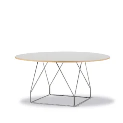 JG Table Round Ø140cm By Jørgen Gammelgaard -Finest Furniture Shop JG 6568 greylinoleum steel