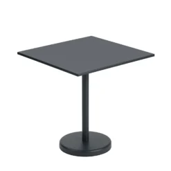 Linear Steel Café Table By Thomas Bentzen For Muuto -Finest Furniture Shop Linear steel cafe table 70x70 h73 black Muuto 5000x5000 hi res