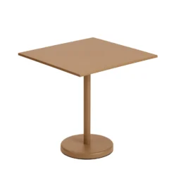 Linear Steel Café Table By Thomas Bentzen For Muuto -Finest Furniture Shop Linear steel cafe table 70x70 h73 burnt orange Muuto 5000x5000 hi res