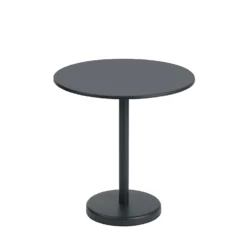 Linear Steel Café Table By Thomas Bentzen For Muuto -Finest Furniture Shop Linear steel cafe table round 70 h73 black Muuto 5000x5000 hi res