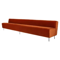 Modern Line Dining Sofa By Gubi 6 Modern Line Dining Sofa By Gubi -Finest Furniture Shop ModernLine DiningSofa 350 4 Leg FullyUpholstered Black GUBI Velluto 641 F3Q