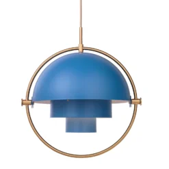 Multi-Lite Pendant By Gubi -Finest Furniture Shop MultiLite Pendant Brass Blue.hs