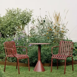 Palissade Cone Table Round By Hay -Finest Furniture Shop PalissadeConeTable PalissadeArmchairironred