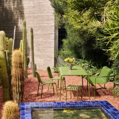 Palissade Dining Bench By Hay -Finest Furniture Shop PalissadeTableL170xW90xH75olive PalissadeStoololive PalissadeChairolive PalissadeDiningBencholive