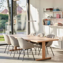 Passerelle Table Timber Tabletop By Hay -Finest Furniture Shop PierSystem133PSwhitepowdercoatedsteelclearanodisedprofiles PasserelleTablewblacqueroakinkblackcrossbar FactorLinearaluminium 5d8f0aba af38 426a 8e5f f4e5390dfdd7