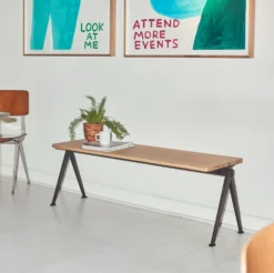 Pyramid Bench 11 By Hay -Finest Furniture Shop PyramidBench11mattlacqueroakblackframe