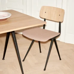 Result Chair Upholstered By Hay -Finest Furniture Shop PyramidTable02 ResultChairwblacqueroakback Canvas356uph.seat