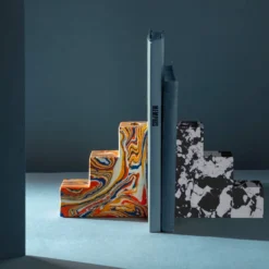Swirl Stepped Bookends Set Of 2 By Tom Dixon -Finest Furniture Shop SwirlSteppedBookendsLifestyle