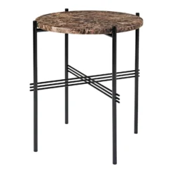 TS Table Marble By Gubi -Finest Furniture Shop TS Table Marble 40 Black Brown