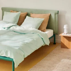 Tamoto Bed UK/IE Edition By Hay -Finest Furniture Shop TamotoBedMetaphor023headboard mintturquoisepowdercoatedframe SlitTableWoodOblongwblacqueroak ApolloPortable