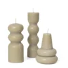 Set Of 3 Torno Candles In Sand By Ferm Living