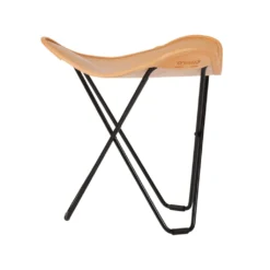 Flying Goose Stool By Cuero -Finest Furniture Shop Tricorona Leather Nature NEW BIG